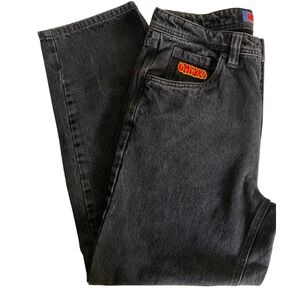 Y2K Empyre Loose Fit Washed Black Denim Jeans Mens 30 Skateboarding Straight Leg